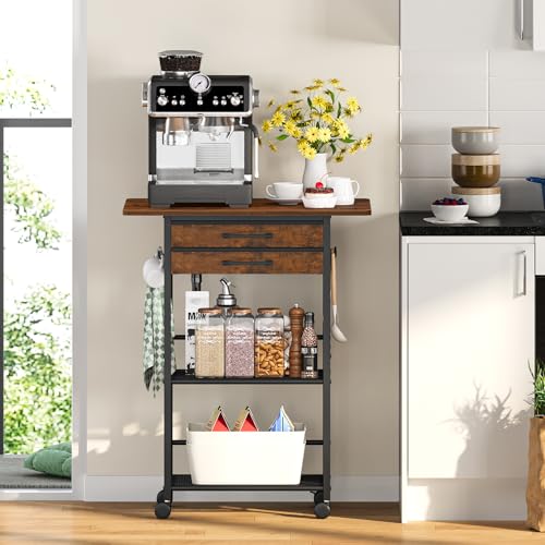 Snughome 5 Tier Rolling Coffee Cart