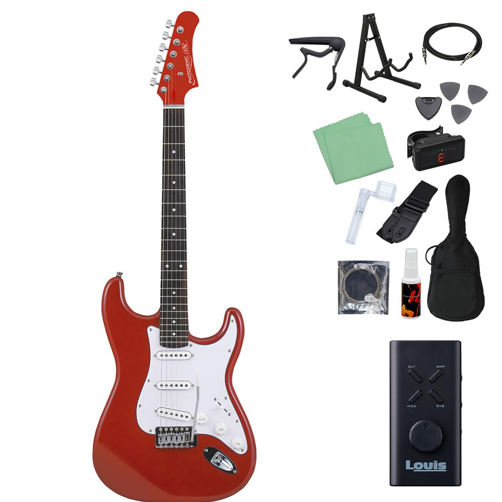 ジャンク フォトジェニック エレキギター 初心者セット アンプ付き アンプセット Photogenic LP-300C WH エレキギター初心者14点セット 【ヤマハ