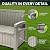 EconoHome 3 Seat Outdoor Storage Bench with Rain Cover - 90 Gallon Capacity - Weatherproof Resin Bench for Patio, Porch, Garden, Yard, Pool Area - Furniture for Pool Accessories, Gardening Tools