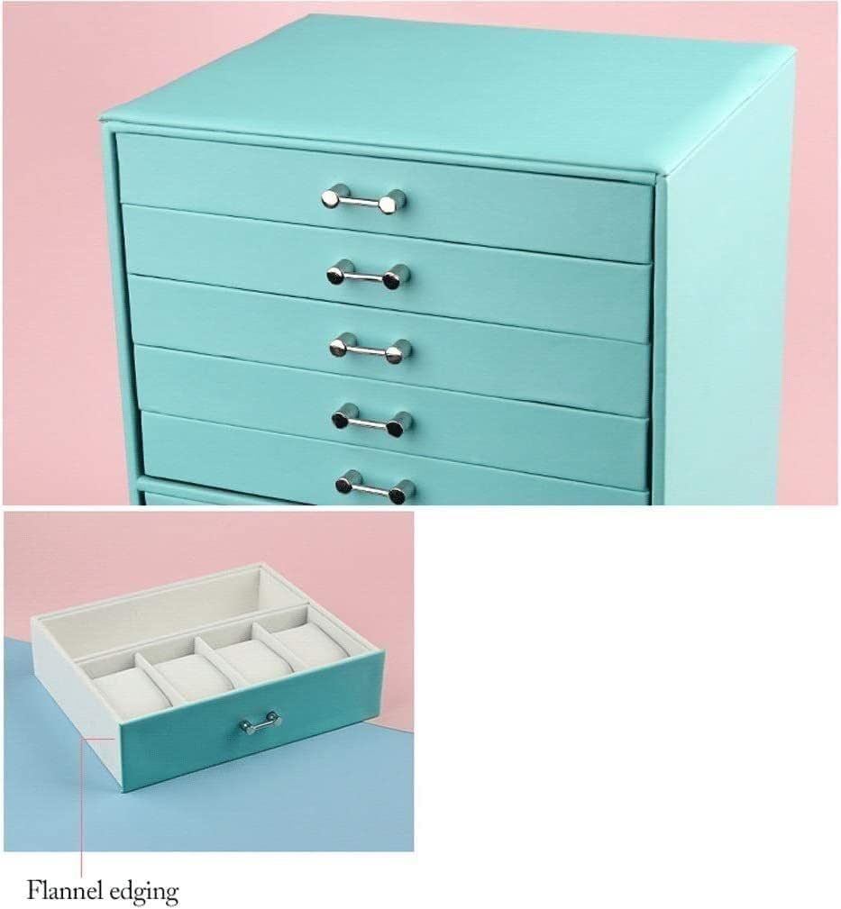 Portagioie extra large, design a 10 strati, custodia in ecopelle per accessori, soluzione elegante e funzionale