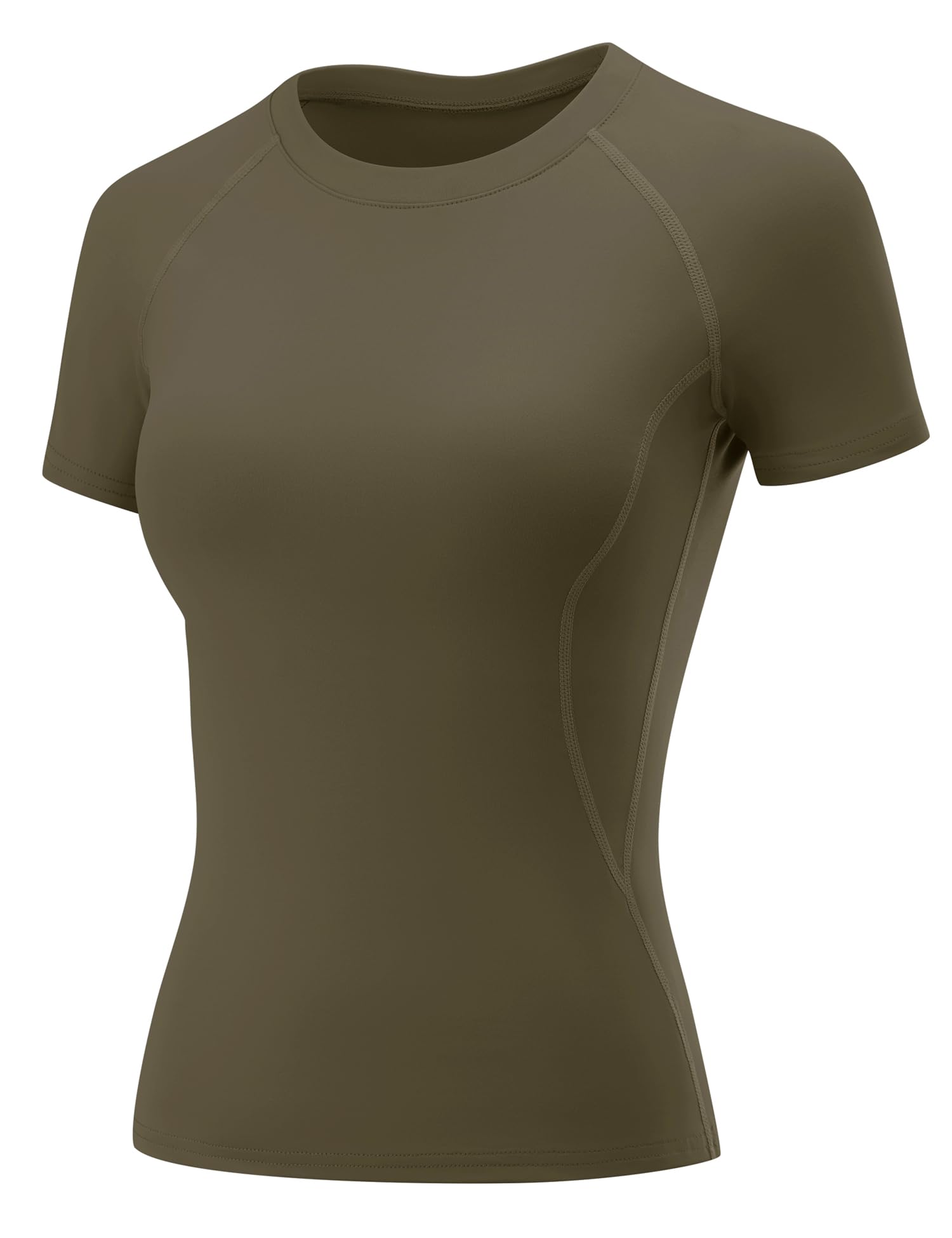 Rapbin T Shirt Damen Sport Top Gym Oberteil Yoga Rundhals Leicht Atmungsaktiv Sportshirt Workout Running Funktionsshirt Sommer Fitness Laufshirt
