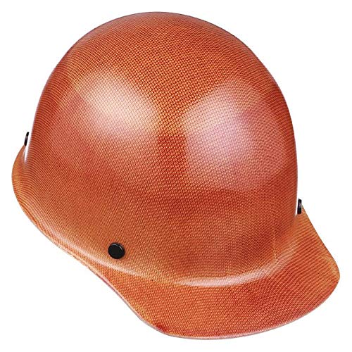 MSA 462638 Skullgard Cap Style Hard Hat with Staz-On Pinlock Suspension | Non-slotted Hat, Made of Phenolic Resin, Radiant Heat Loads up to 350F - Small Size in Tan