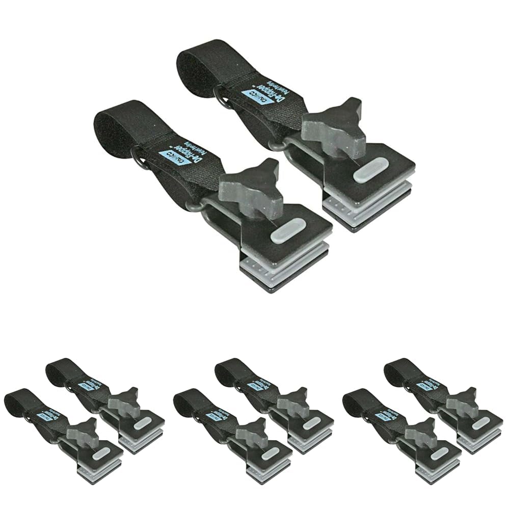 Camco RV Awning De-Flapper | Features 2-Inch Wide Clamp with Soft Grippers, a Durable Nylon Design, and a 13-Inch Strap Length 2 Count (42061) (Pack of 4)