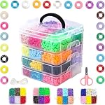 5300Pcs Pony Beads, 24 Colors Multi-Colored Beads Bulk for Bracelets Making Hair Braiding Kandi Friendship Bracelet DIY Crafts Jewelry Making Chirstmas Gifts