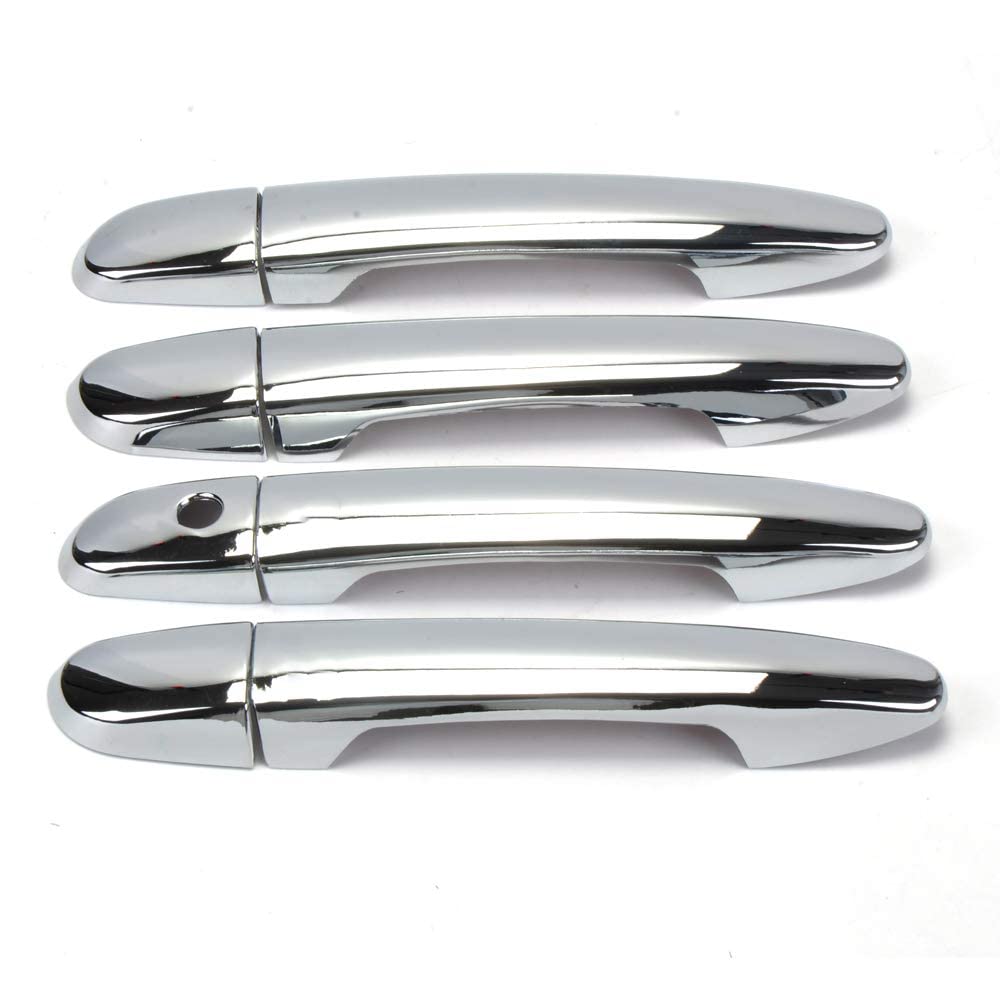 8Pcs 4 Door Handle Cover Compatible with Mazda 2 3 6 CX3 CX5 CX9 2014 2015 2016 2017 2018 Triple Chrome Plated ABS Exterior Molding Protector Trim (No Keyless Hole)