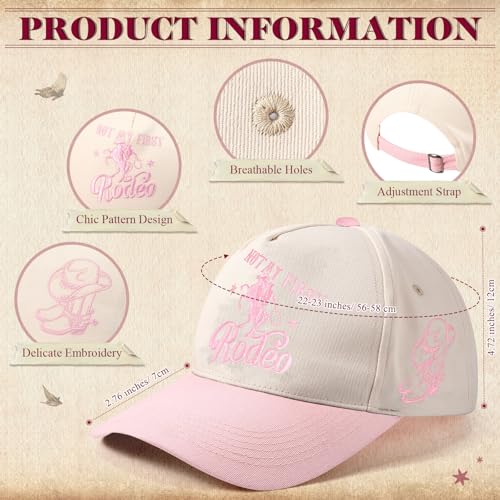 Image of JaGely Two Tone Western Cowboy /Cowgirl Trucker Hat for Women Men Gift Vintage Embroidered Country Baseball Cap