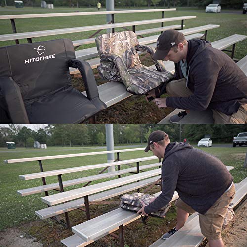 image for HITORHIKE Stadium Seat for Bleachers or Benches Portable Reclining Fol