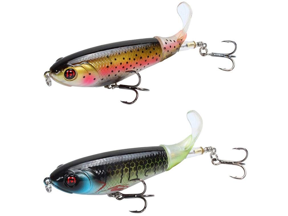 Ulalaza Fishing Lures Life-Like Swimbait with 3D Eyes & Strong Treble Hooks Fishing Hard Baits