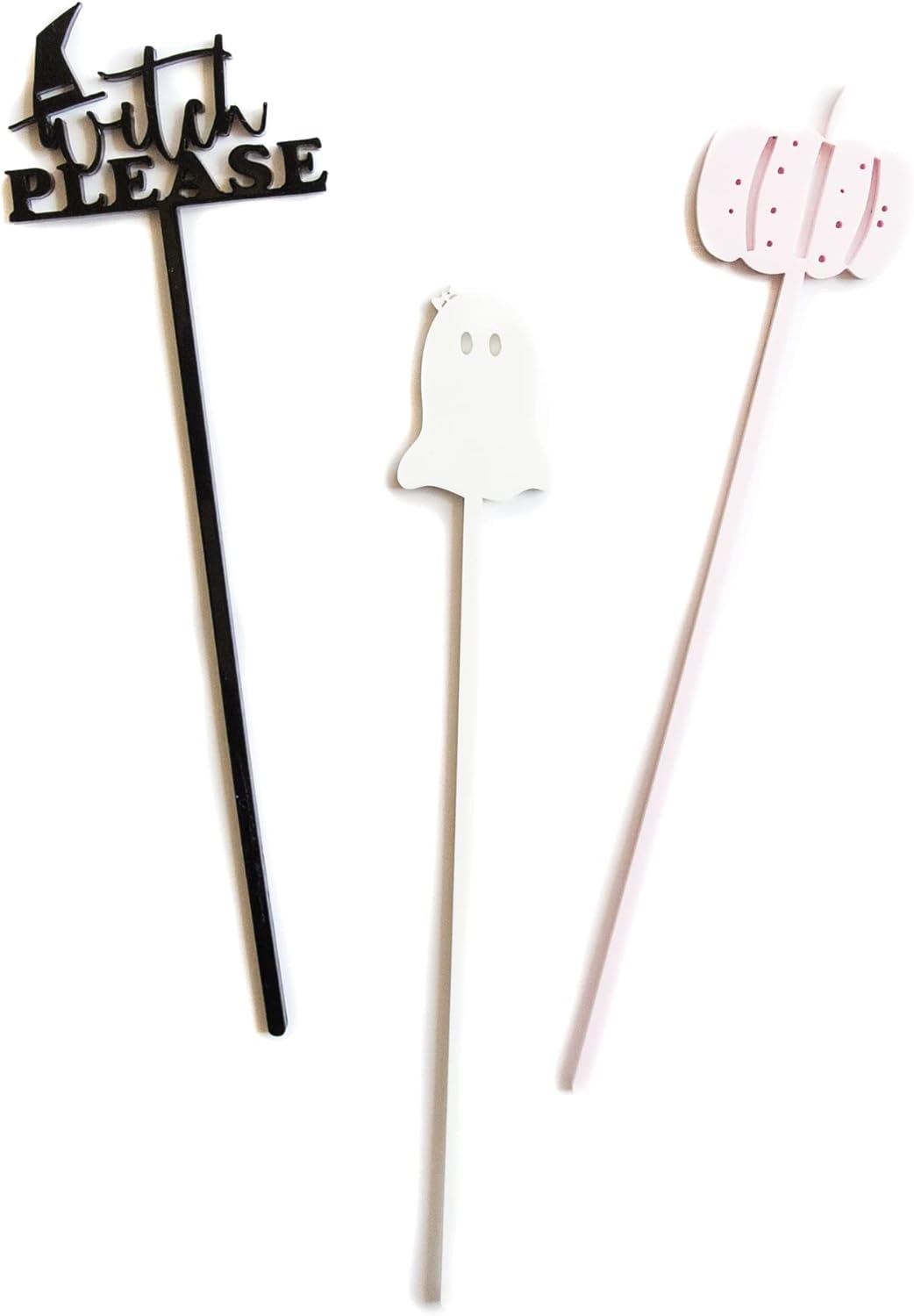  | The Cotton & Canvas Co. Whimsy Halloween Drink Stirrers, Cocktail Sticks, Stir Sticks, Halloween Party Décor, Set of 12: Swizzle Sticks