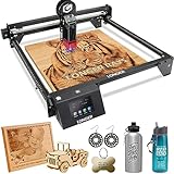 Refurbished Longer Laser Engraver RAY5 5W, High Accuracy Laser Engraving Machine with 0.06mm Compressed Spot, 3.5 Inch Touchscreen, 40W Laser Cutter for Wood and Metal, Leather, Acrylic, Glass