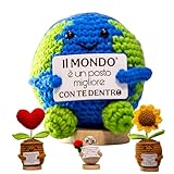 TerraDesign® - Regalo di Ringraziamento Uomo Donna - Statuetta Mondo Artigianale - Pianeta Terra Portafortuna - Decorazione Interni - Pensierino Compleanno Migliore Amica - Regalo per Chi Ha Tutto