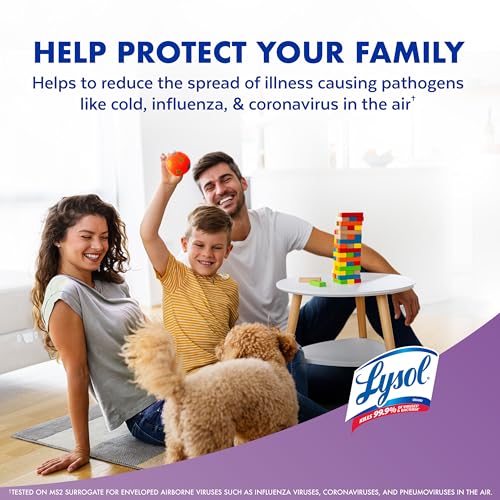 Image of Lysol Air Sanitizer with Bacterial Odor Eliminator for Home & Office, Air Freshener Alternative, Simple Fresh Scent, 10 oz (Pack of 3)