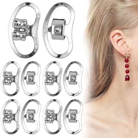 10 Pcs Adjustable Earring Back Lifters Cover