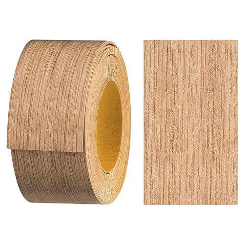 haggiy Cinta autoadhesiva de melamina para bordes de muebles, 40 mm x 5 m, sujeción segura sin necesidad de planchado, cenefa, revestimiento para estanterías/placas de madera (roble salvaje)