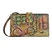 Produktbild Anuschka Damen Brieftasche Handbemaltes Leder | Handy-und Kreditkartenfach | Clutch oder Crossbody-Stil | Abnehmbarer Riemen, Vintage Bike, Einheitsgröße