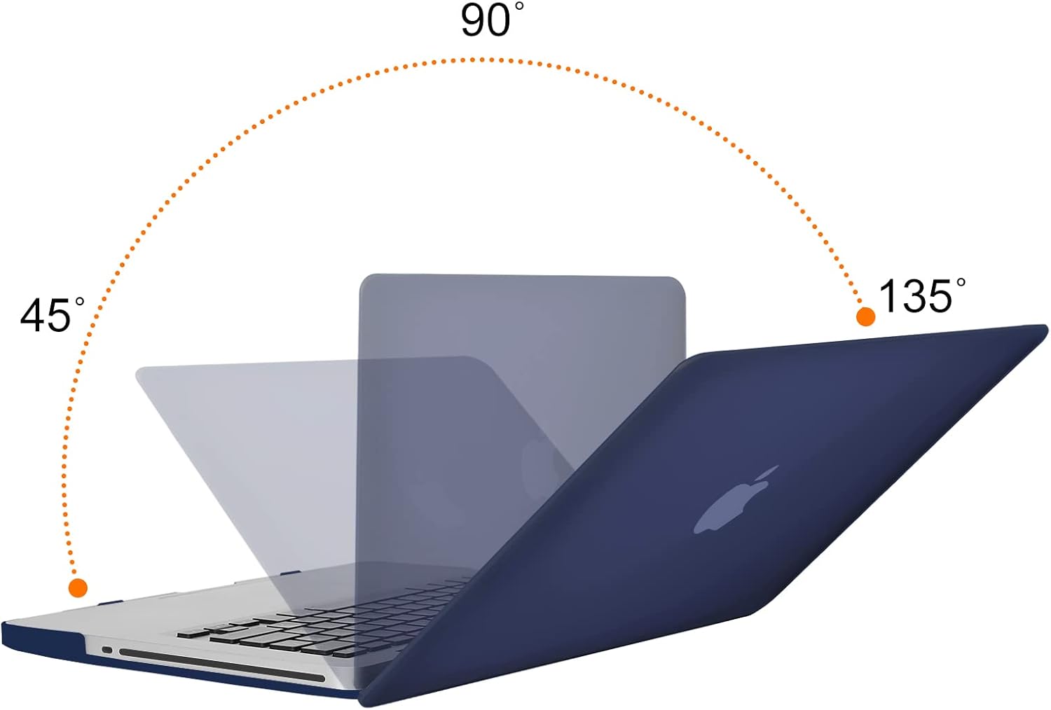 MOSISO Plastic Hard Shell Case & Keyboard Cover & Screen Protector Only Compatible with MacBook Pro 13 inch (A1278, Old Version with CD-ROM), Release Early 2012/2011/2010/2009/2008, Navy Blue