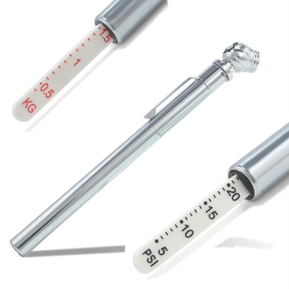 Misuratore di Pressione dell'Aria per Pneumatici/Pneumatici a Forma di Penna per Uso di Emergenza Manometro Portatile da 5-50 PSI