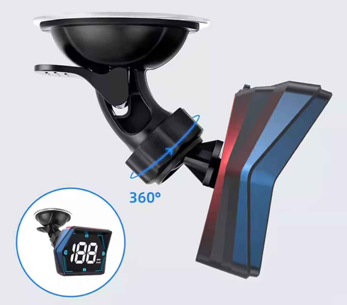 HUD universel pour voiture Affichage tête haute universel compteur vitesse numérique limiteur de vitesse numérique HUD GPS KMH LIMITEUR VITESSE ALARME DE SURVITESSE avertisseur de vitesse