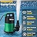 TRUPOW 1 HP Sump Pump Submersible Water Pump 3981 GPH Portable Thermoplastic Electric Utility Pump for Swimming Pool Garden Basement Tub Pond Draining Remove Water Level Down to 0.3