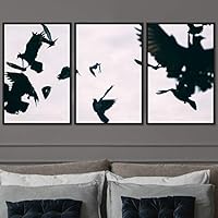 3 Piece Framed Canvas Wall Art Birds Canvas Prints Home Artwork Decoration for Living Room,Bedroom - 16