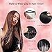 Hair Tinsel Clip in Tinsel Hair Extensions Light Pink Fairy Glitter Hair Tinsel Kit for Women Heat Resistant 21.5In 6Pcs Festival Hair Accessories for Party, Christmas, New Year, Halloween, Cosplay