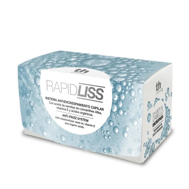 TH Pharma RapidLiss Anti-Frizz Hair Treatment System With Meadowfoam Seed Oil, Vitamin E, Progressive Effect, Professional Smoothing Kit