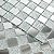 Adedeo Crystal Diamond Mosaic Tile Square Mirror Glass Mosaic Tile for Kitchen Backsplash Bathroom Wall (6 Sheets, Silver Square Flat Mirror)