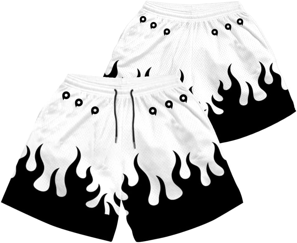 Rulercosplay Anime Swim Trunks 5'' Inseam Funny Board Shorts for Men, Boys