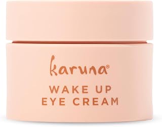 Karuna Wake Up Eye Cream: Coffee Cherry & Tri-Peptides Caffeine Cream for Puffiness, Dark Circles, Fine Lines | Vegan 15ml