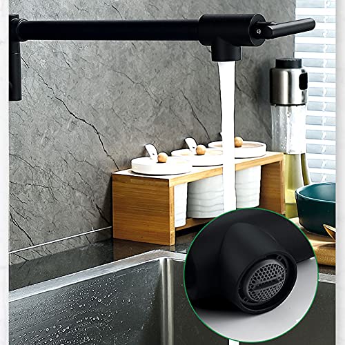 Robinet mural laiton brossé pliable et extensible pour cuisine - 6