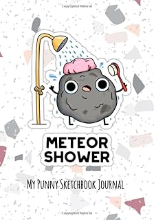 Meteor Shower Cute Astronomy Pun | Punny Gift Journal Sketchbook: 120 Page alternate blank and lined sketchbook journal for writing, composition, notes, sketching, drawing and doodling