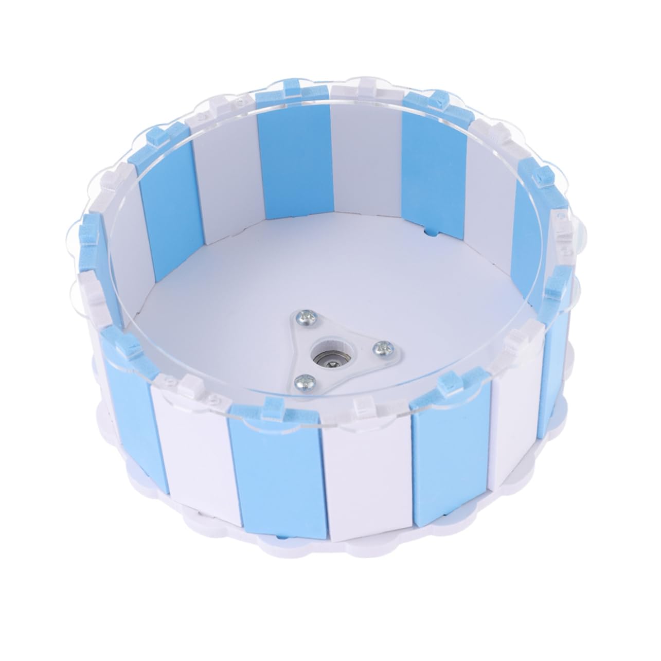 BESPORTBLE Large Silent Hamster Running Wheel Chinchilla Exercise Wheel Toy 21cm Diameter Blue White Quiet Pet Accessory