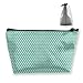 Produktbild Frauen Damen Mädchen Make-up Fall Clutch Bag Reisetasche Halter Große Kapazität Handgepäck Gepäckbeutel Kulturbeutel EIS Cream Party Mint Green