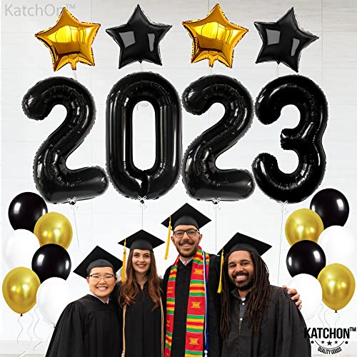 Katchon, Gold And Black 2023 Balloons Set - 40 Inch, Pack 29 | Graduation Balloons, Graduation Party Decorations 2023 | Senior Balloons | Black And Gold Graduation Decorations 2023, Prom Decorations #TOP1
