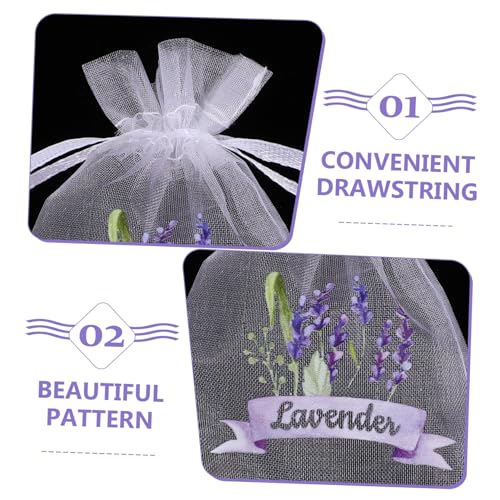 PRETYZOOM 20 bolsas perfumadas de lavanda con cordón miniatura 3