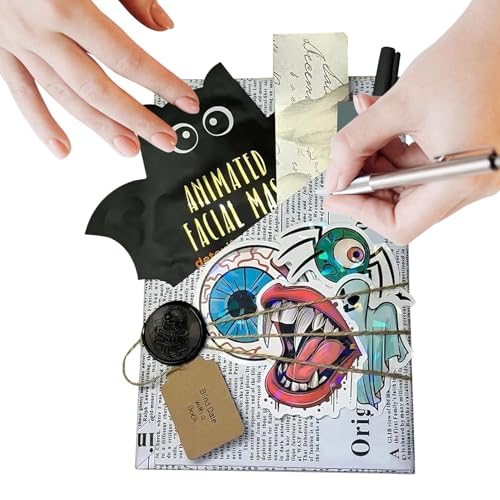 Sucritude Cita a Ciegas con un Libro Suministros Halloween,Libro de Lectura Misterioso | Fantasmas Murciélagos Espeluznantes Amantes Lectores Apasionados Divertido para Hombres Mujeres Adolescentes