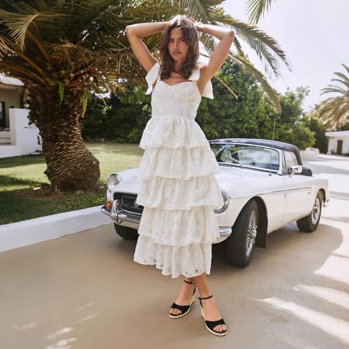 Image of Marc Ford Wedge Sandals For Women Raffia Espadrille Platform Wedges Summer Comfort Sandals Ankle Strap Stylish Open Toe Beach Vcation Raffia Wedges Heels 3 inch