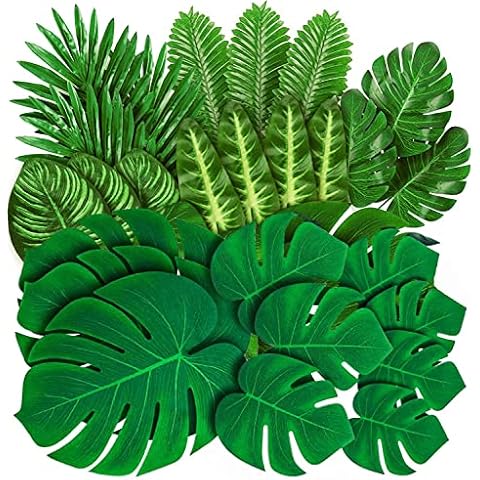 96pcs Tropical Palm Leaves for Parties Cover