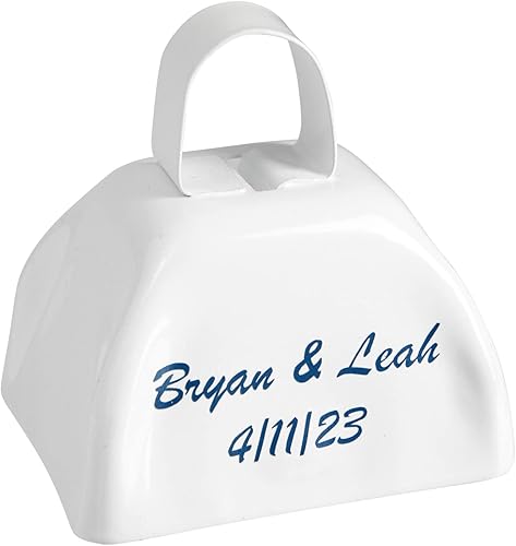 Miniatura 8 de BLUE PANDA Cencerros para eventos deportivos (paquete de 12)  Máquina de ruido de hierro blanco de 3 pulgadas con asas portátiles