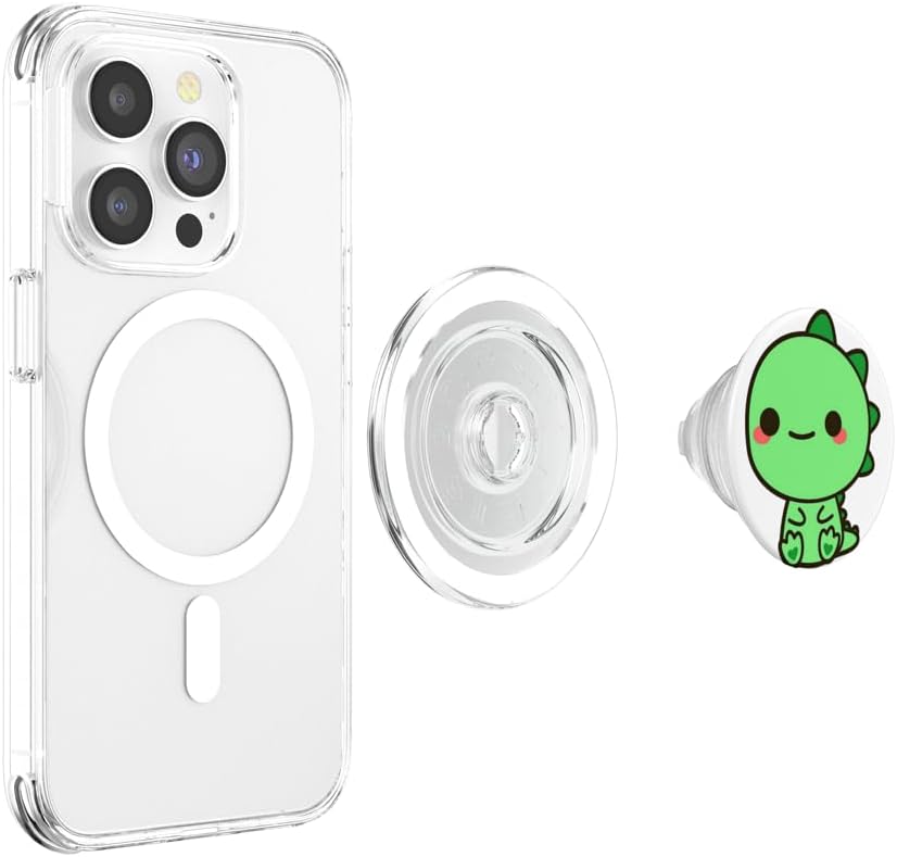 Kawaii Green Dino Dinosaur Cute Baby Dinosaur Gifts PopSockets PopGrip for MagSafe