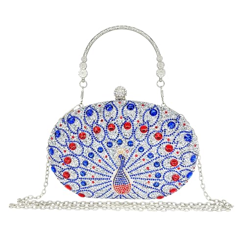 Materiale: la nostra pochette di strass tempestata di cristalli multicolori e scintillanti gemme di diamanti. Interno foderato in raso nero, liscio, morbido e confortevole. Borsa da sera con fibbia a sfera intarsiata con diamanti scintillanti, proprio come un cappello da principessa.