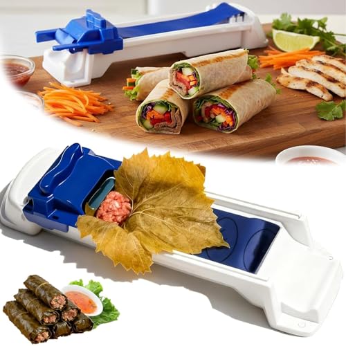 Lumpia Maker, Lumpia Maker Machine, Spring Roll Maker, Lumpias Roller Maker, Máquina de rodillo de hojas de uva, herramienta para enrollar carne vegetal, cocina DIY Eggroll Wrapper Rolling Machine