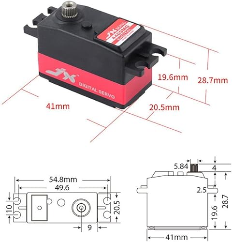Miniatura 7 de WANSUPYIN New 18 110 RC Car High Voltage Torque PDI-4409MG 25T Metal Gear Digital Servo Set with Arm DIY Parts