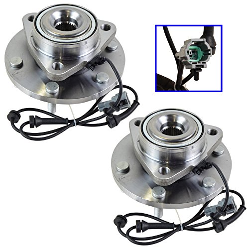 Image of TRQ Front Left and Right Wheel Bearing and Hub Assembly Set 2 Piece Compatible with 2004-2007 Infiniti QX56 2004-2007 Nissan Titan 2005-2007 Armada 2004 Pathfinder Armada 2004 Pathfinder