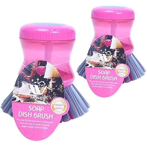 Dish Scrubber with Soap Dispenser, Non-Slip Good Grip, Kitchen Brush - Pack of 2 Cover