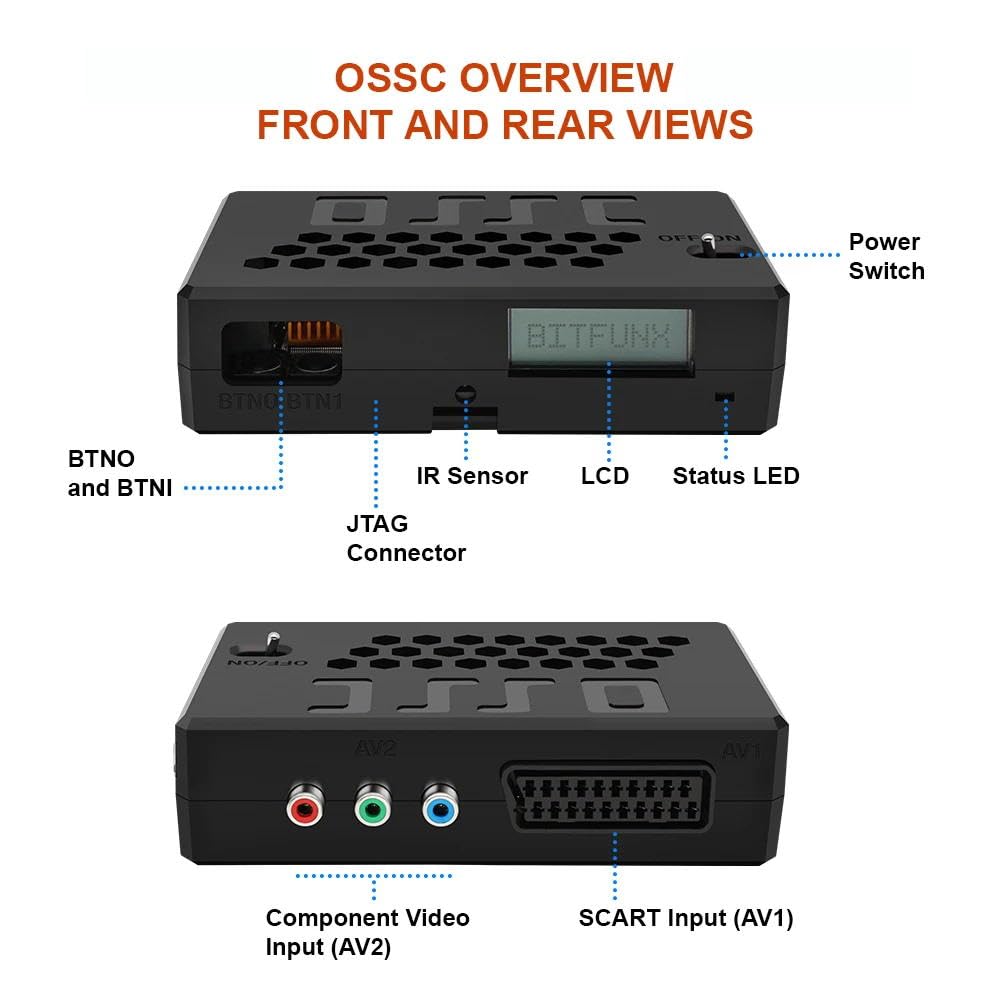 BITFUNX OSSC 1.7 Open Source Scan Converter, ridimensionatore convertitore RGB, VGA a HDMI per console e computer vintage