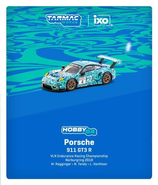 Porsche 911 GT3 R VLN Tarmac Works 1/64 Nurburgring 2018 miniature