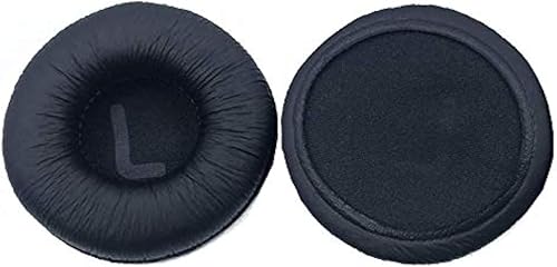 VEKEFF Tune600 - Almohadillas de repuesto para audífonos JBL T500BT T450 T450BT JR300BT para auriculares de 2.756 in (negro)