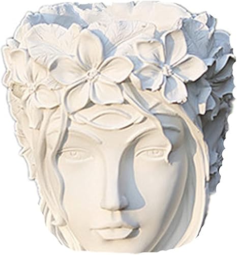 Amazon Co Jp シリコンモールド 美しい3dガールヘッドセメント花瓶型diyコンクリートの植木鉢シリコーンプランター金型庭園飾り工芸品 ビューティー