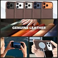 SHIELDON Lederhülle für iPhone 18 Pro Max/17 Pro Max 6,9", Dunkelbraun – Ansicht 9